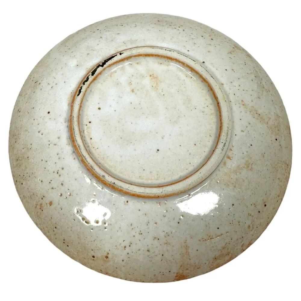 Vintage Japanese Shino Pottery Plates 8.5